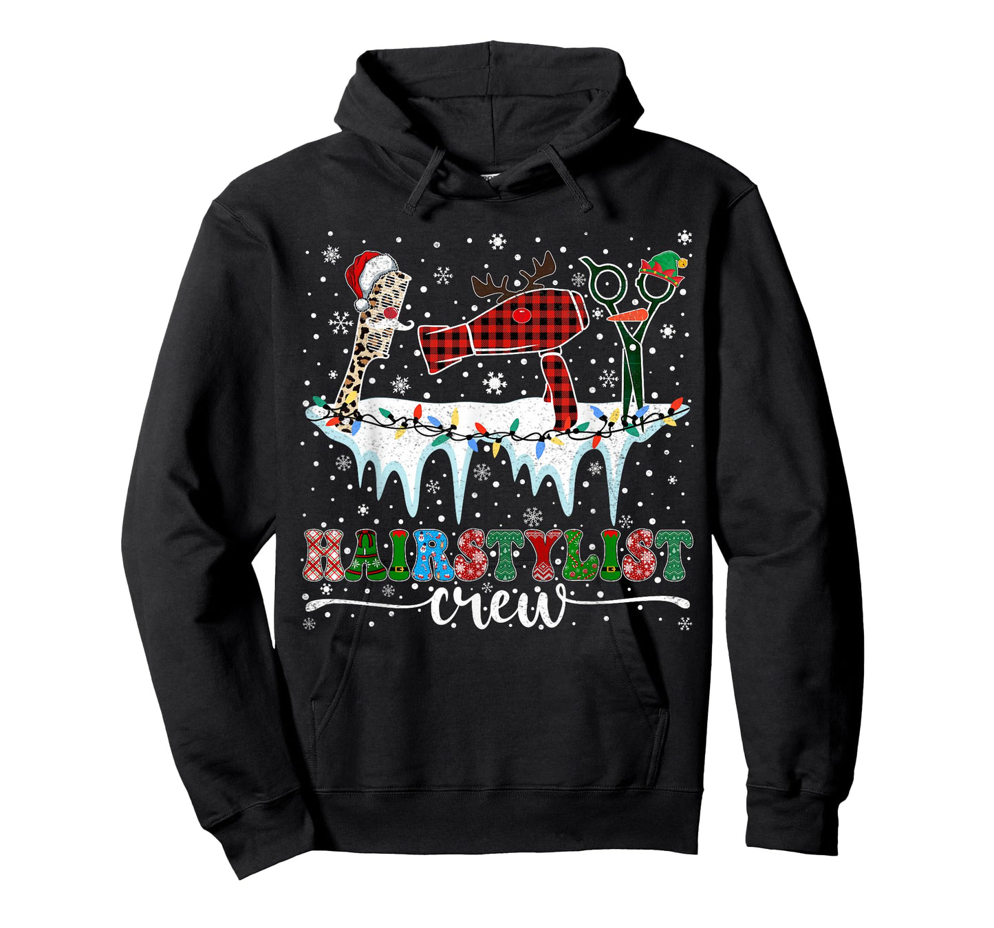 Xmas Barber Tool Hairdresser Crew Hairstylist Christmas T-Shirt