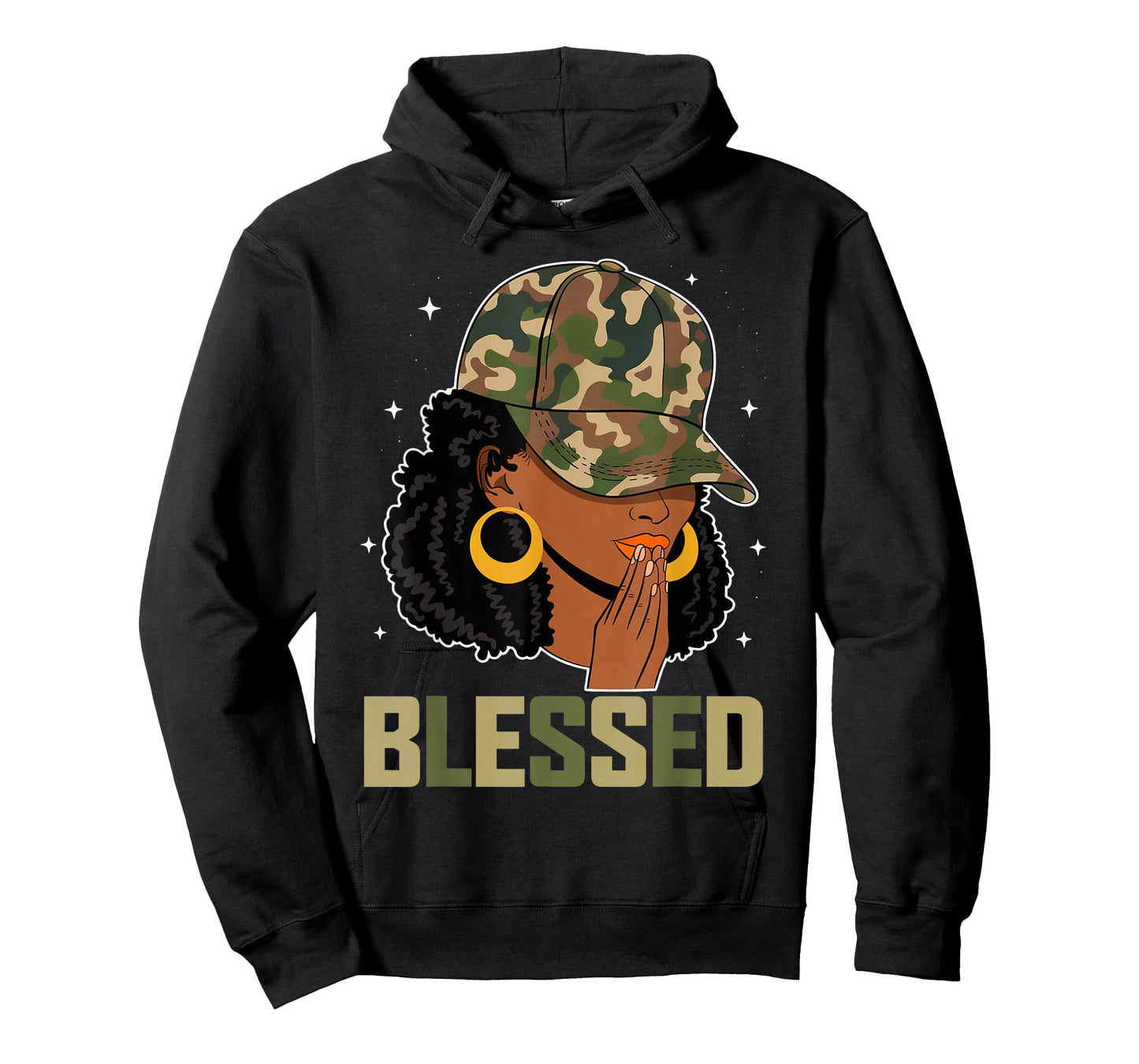 Blessed Black Woman Praying African Christian Camouflage T-Shirt