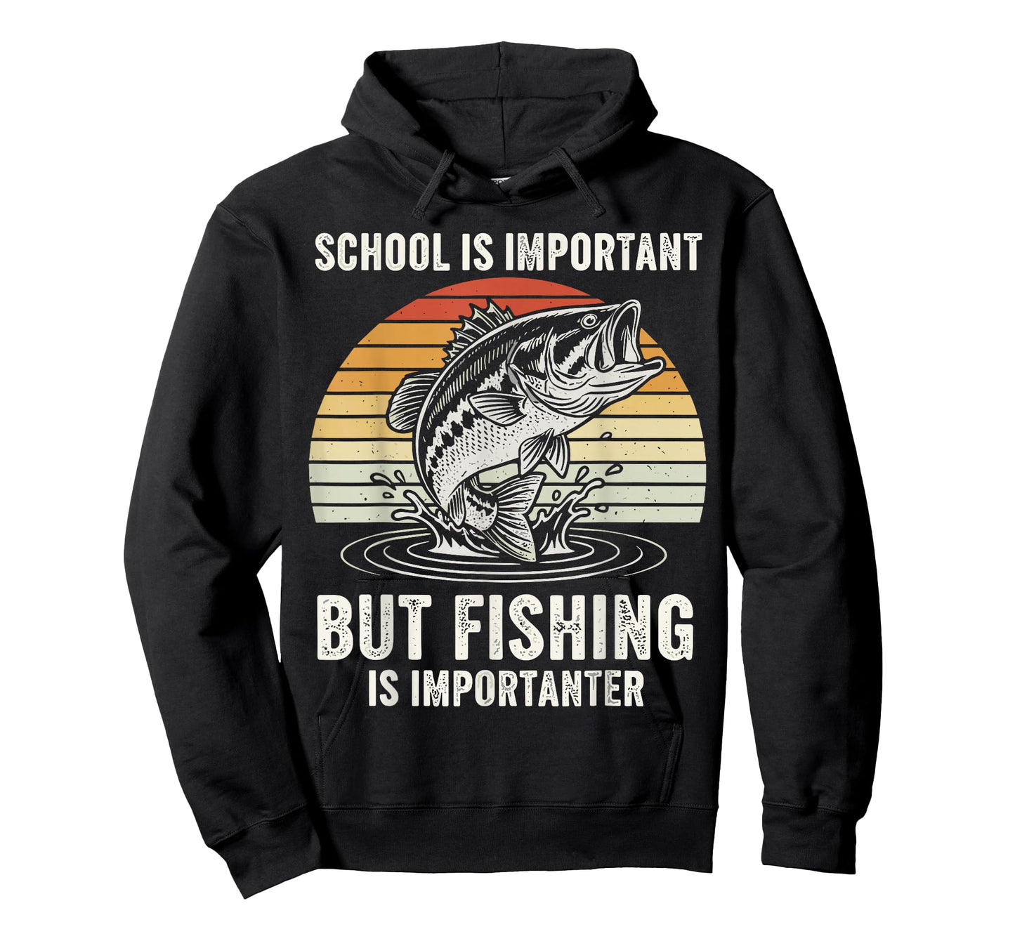 Bass Fish Shirt, School is Important Fishing is Importanter T-Shirt