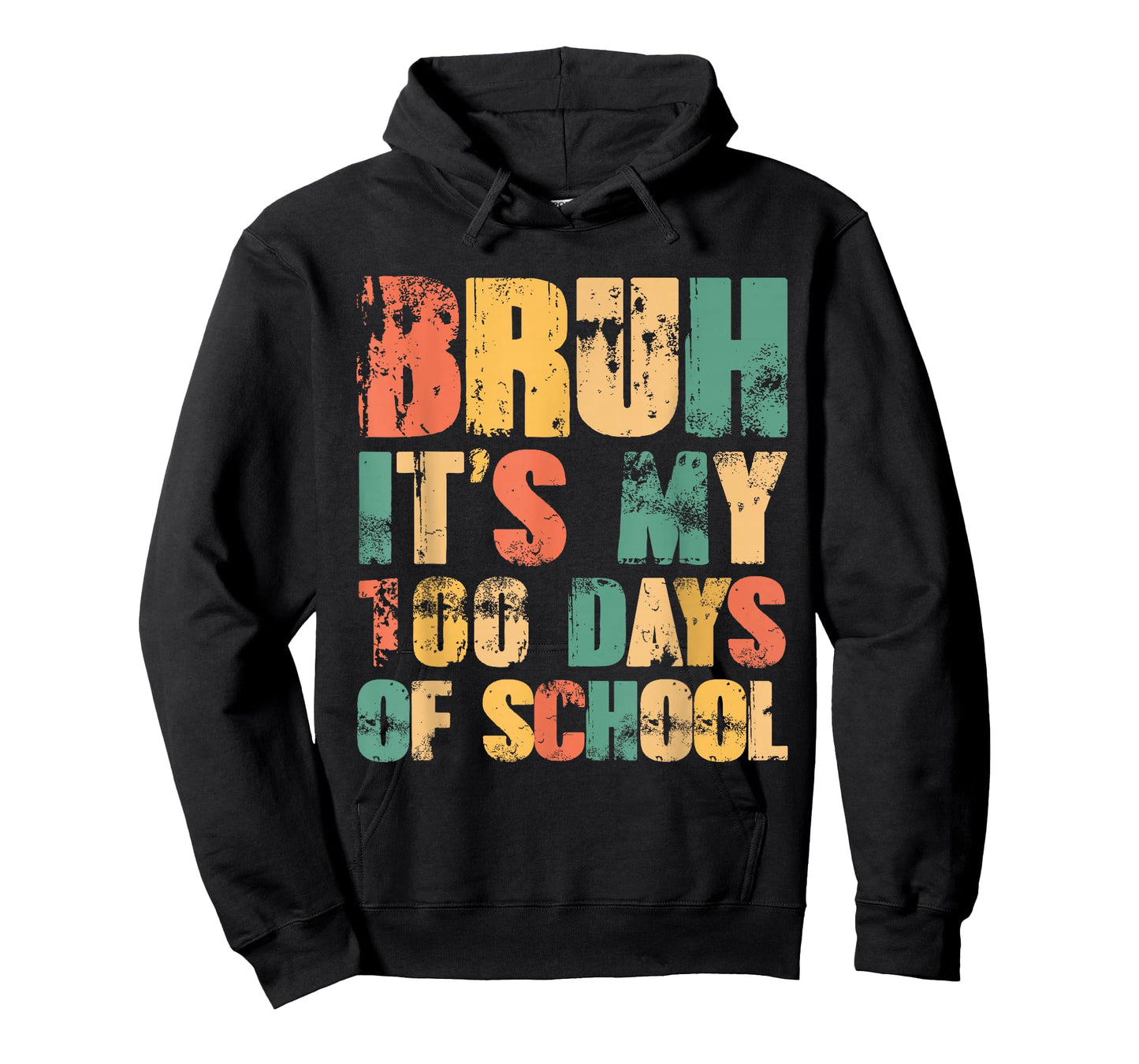 Bruh It's My 100 Days of School Vintage Funny Teachers Kids T-Shirt