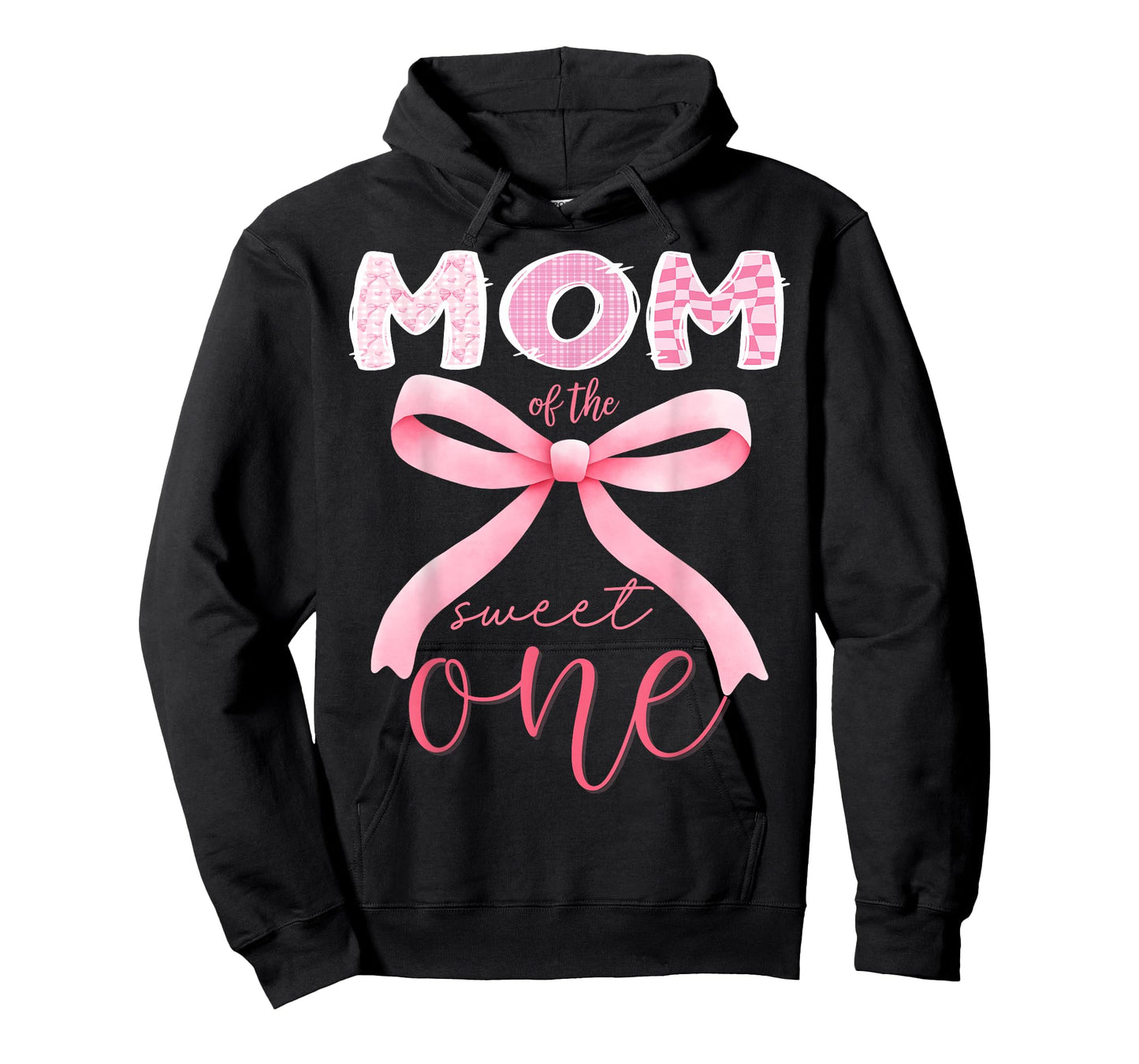 Mom of The Sweet One Pink Coquette Bow 1st Birthday Girl T-Shirt