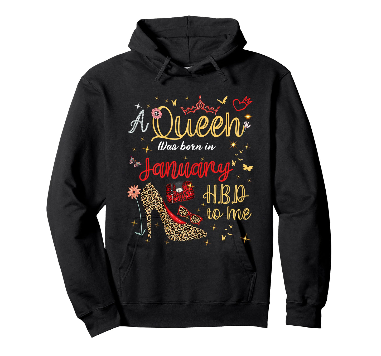 January Birthday Girl A Queen was Born in Bday Women T-Shirt