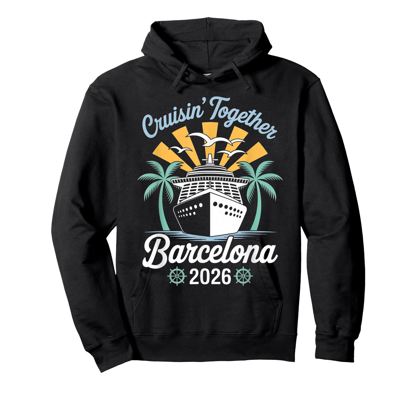 Cruisin Together Barcelona Funny Couples Cruise 2026 T-Shirt
