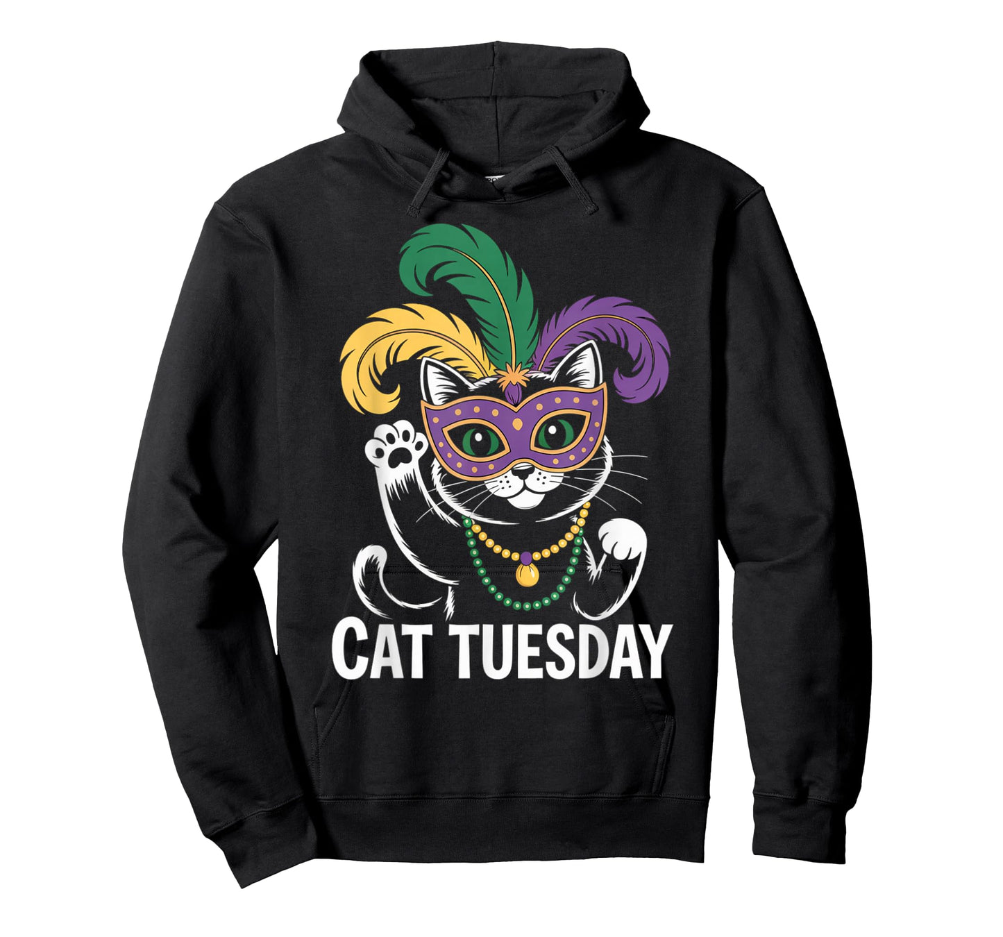 Mardi Gras Cat Tuesday New Orleans Party Cat Lover T-Shirt