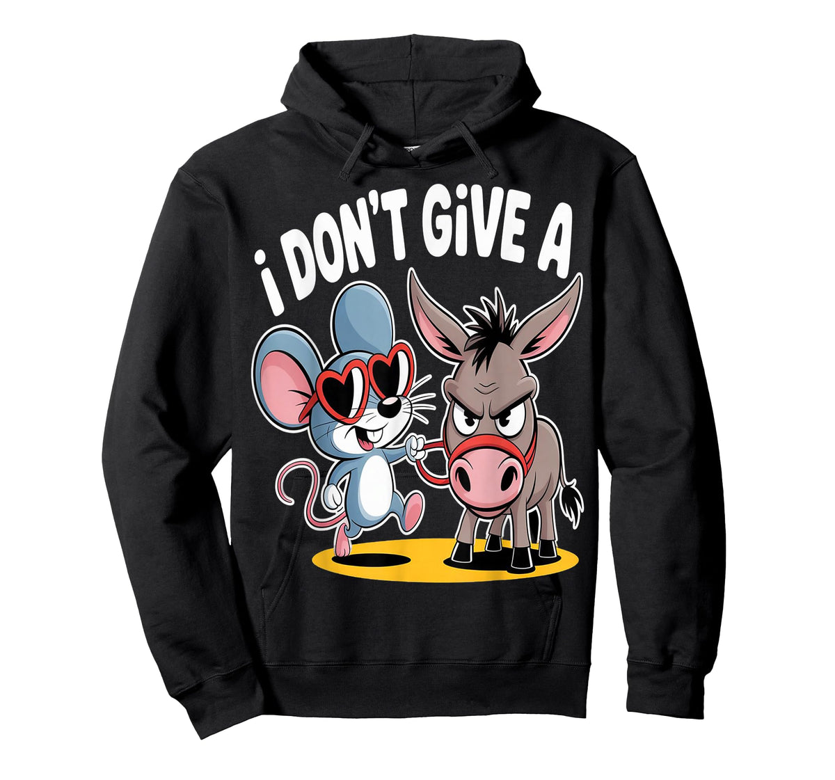 I Don't Give a Rat's Ass Mouse Donkey Sarcastic Animal Humor T-Shirt