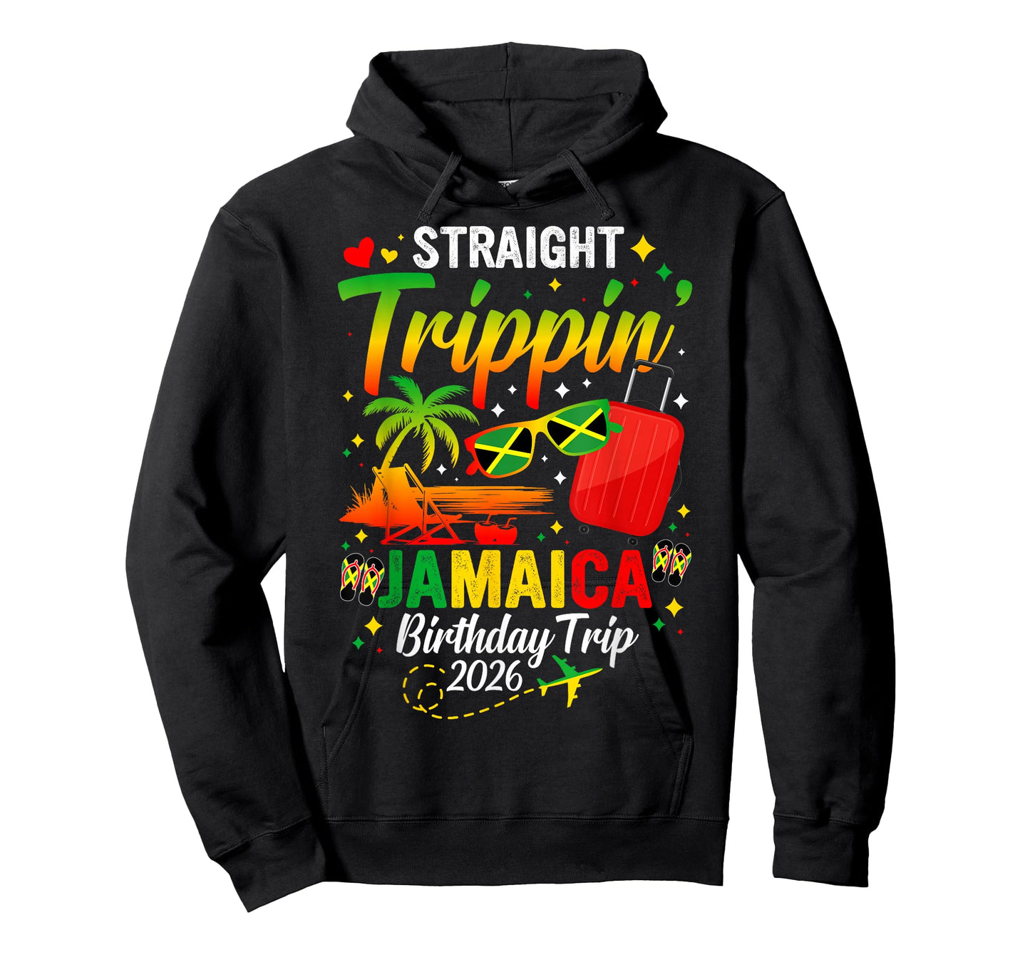 Straight Trippin' Jamaica Vacation 2026 Birthday Family Trip T-Shirt