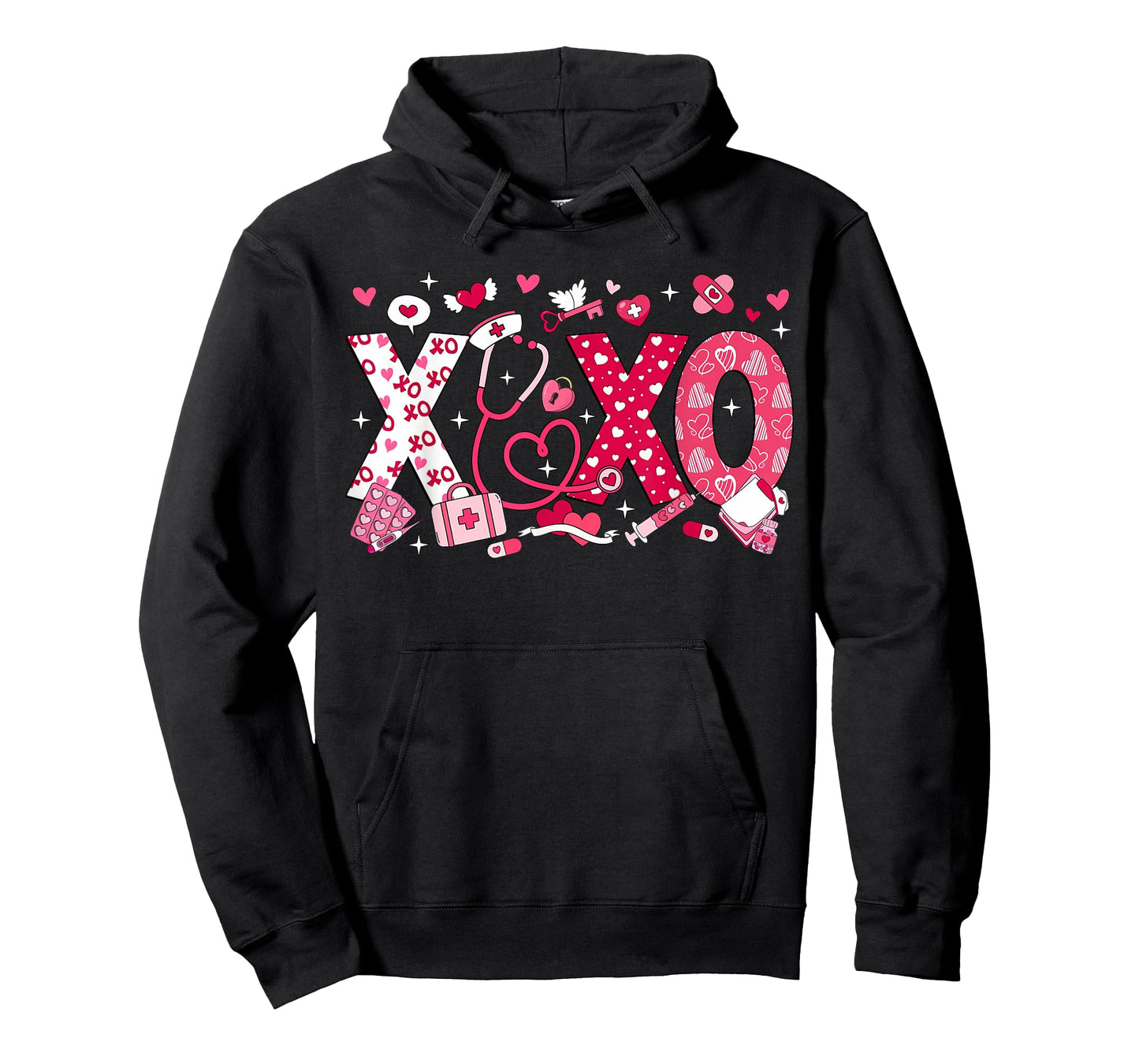 Nurse XOXO Stethoscope Valentine RN PCT CNA Nurse Women T-Shirt