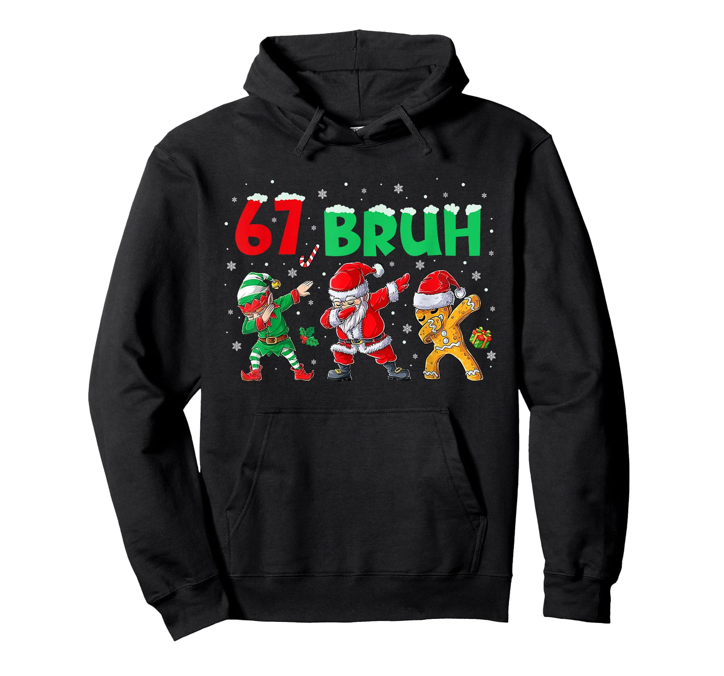 Dabbing Santa Elf 67 Meme 6 7 Christmas Six Seven Bruh T-Shirt