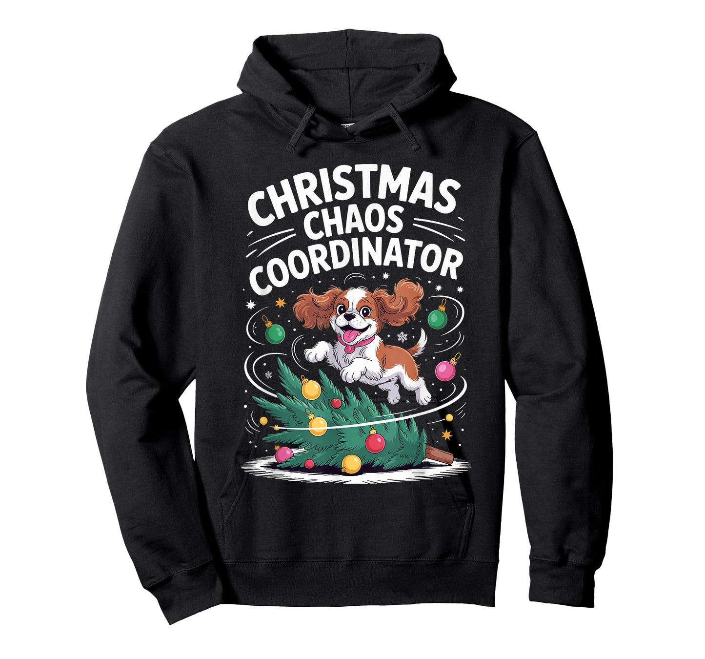 Christmas Chaos Coordinator Cavalier King Charles Spaniel T-Shirt