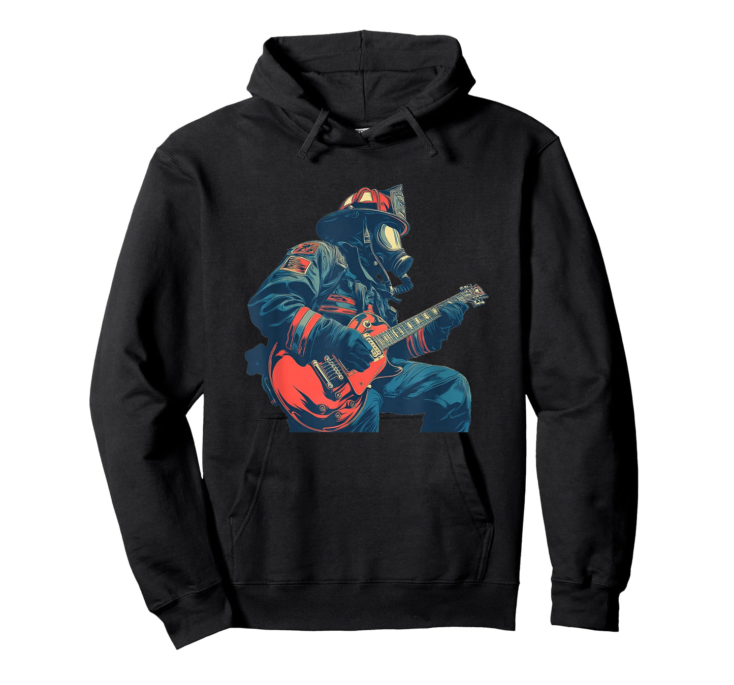 Amazing Firefighter with Electric Guitar Costume T-Shirt