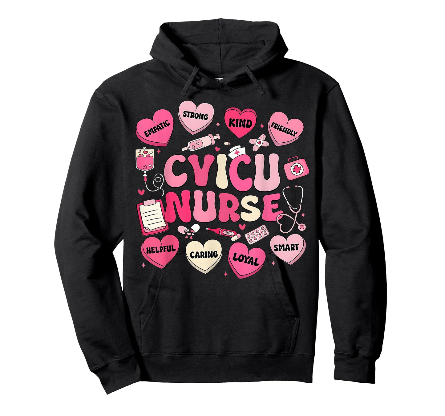 Valentine CVICU Nurse Hearts Coquette Pink Women T-Shirt
