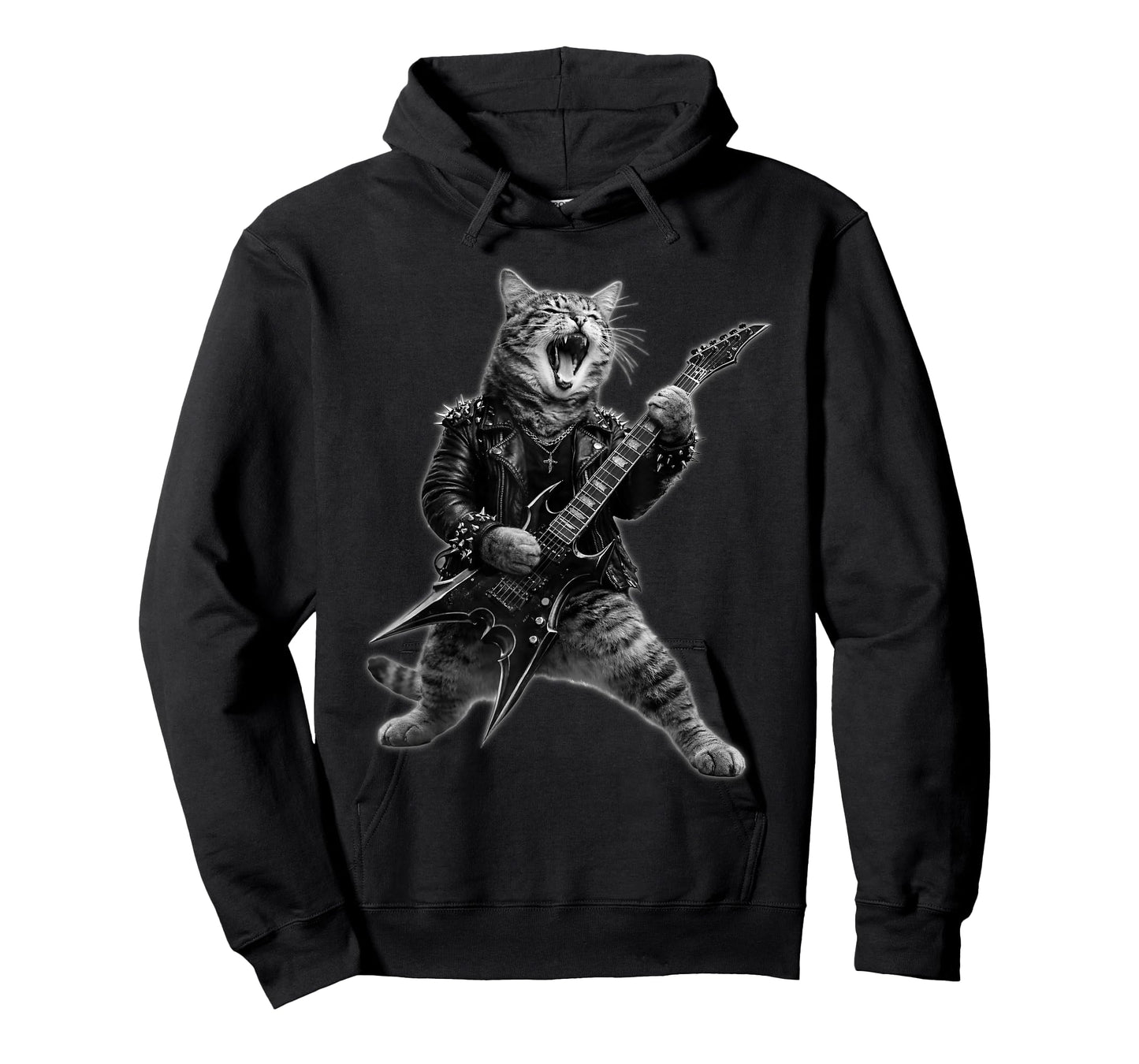 Funny Cat Playing Guitar Rock 'n Roll Music Musician Cats T-Shirt