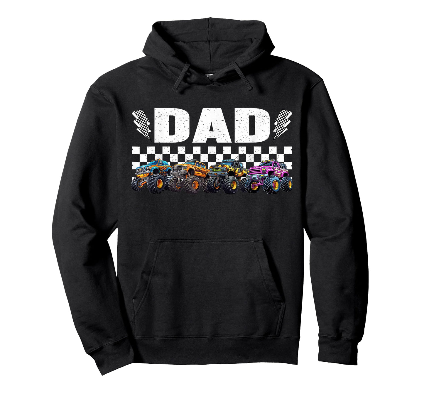 Dad Retro Monster Truck Family Crew Birthday Matching T-Shirt