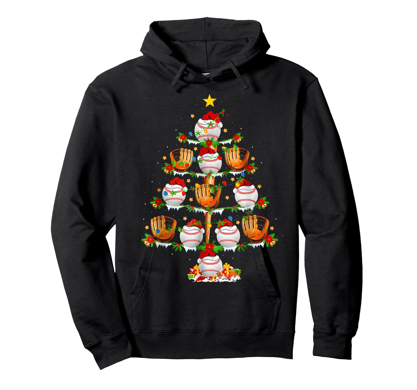 Santa Sports Design for Men Boys Christmas Baseball Player T-Shirt
