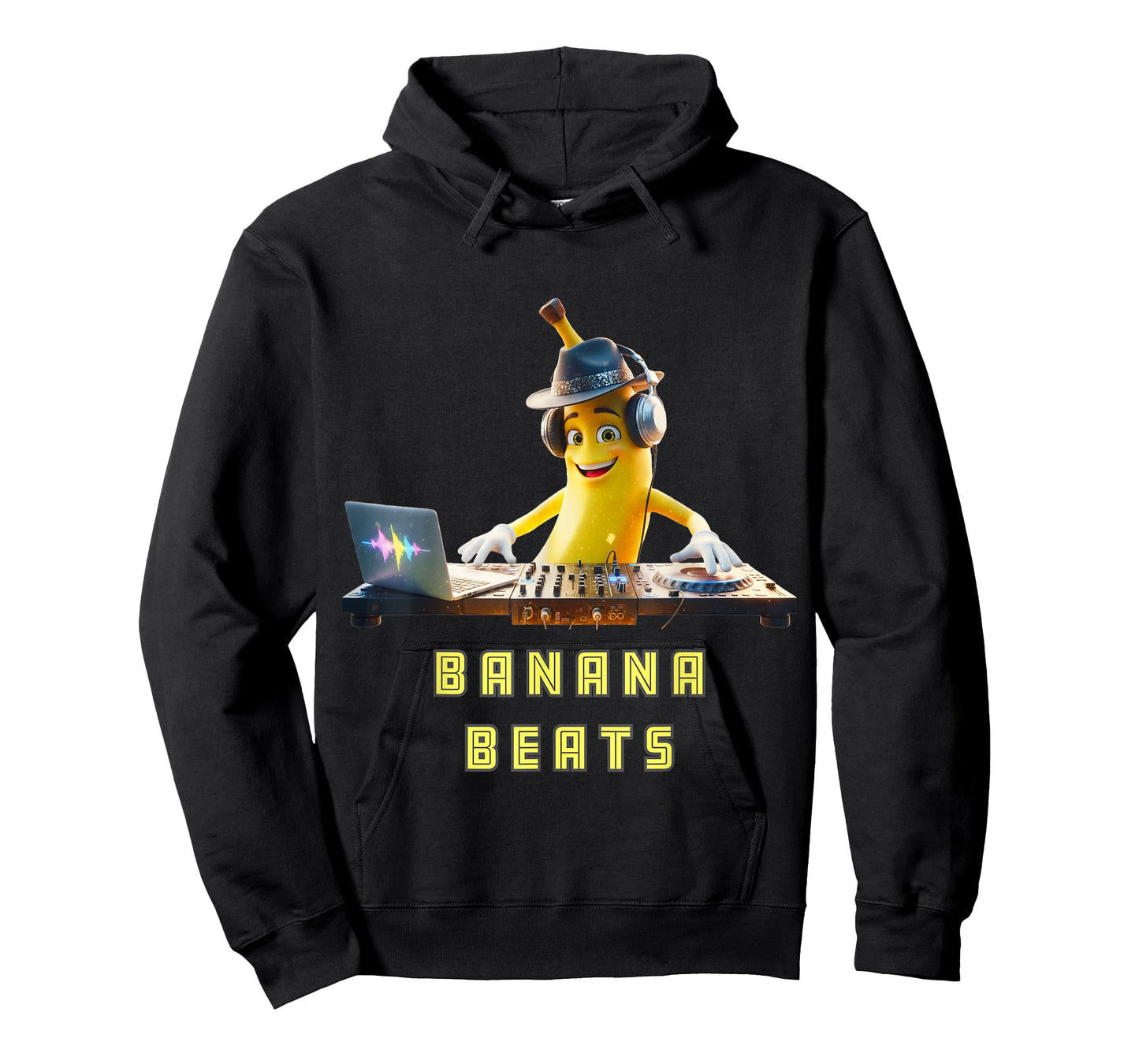Go Banana Beats DJ Funny Music Party Vibe Retro Funky Tee T-Shirt