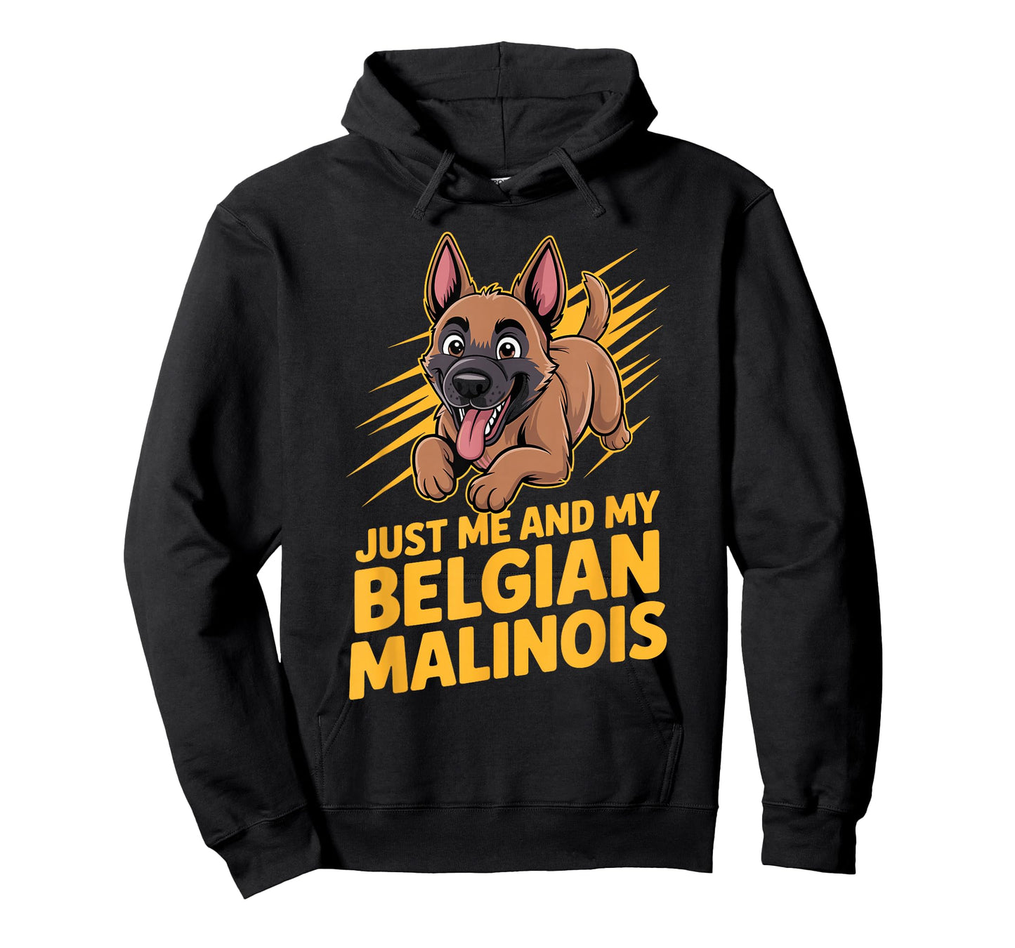 Cartoon Pet Dog Breed Funny Just me and My Belgian Malinois T-Shirt