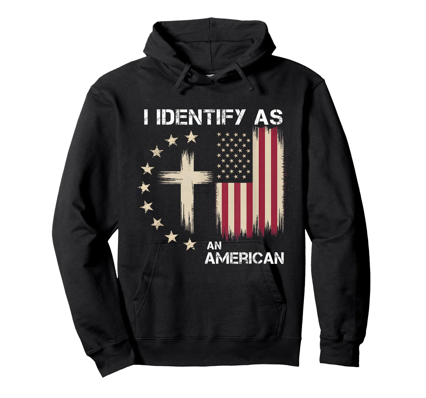 I Identify As an American Christian Patriotic Cross T-Shirt