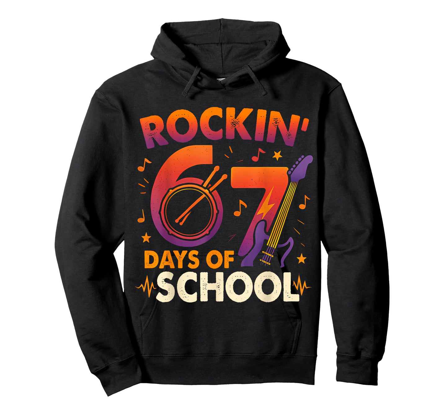 Rockin 67 Days of School Six Seven Teacher Student Music 6 7 T-Shirt