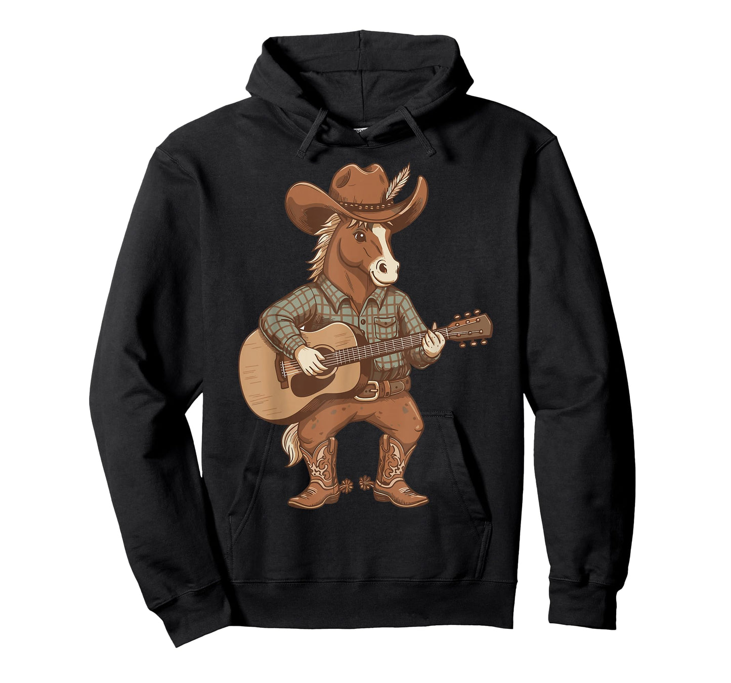 Boys Cowboy Horse Shirt Cowgirl Guitar Country Music Lover T-Shirt