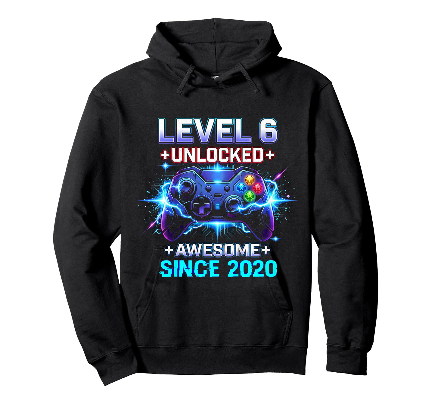 Kids Level 6 Unlocked Awesome Since 2020 6th Birthday Boy Gamer T-Shirt