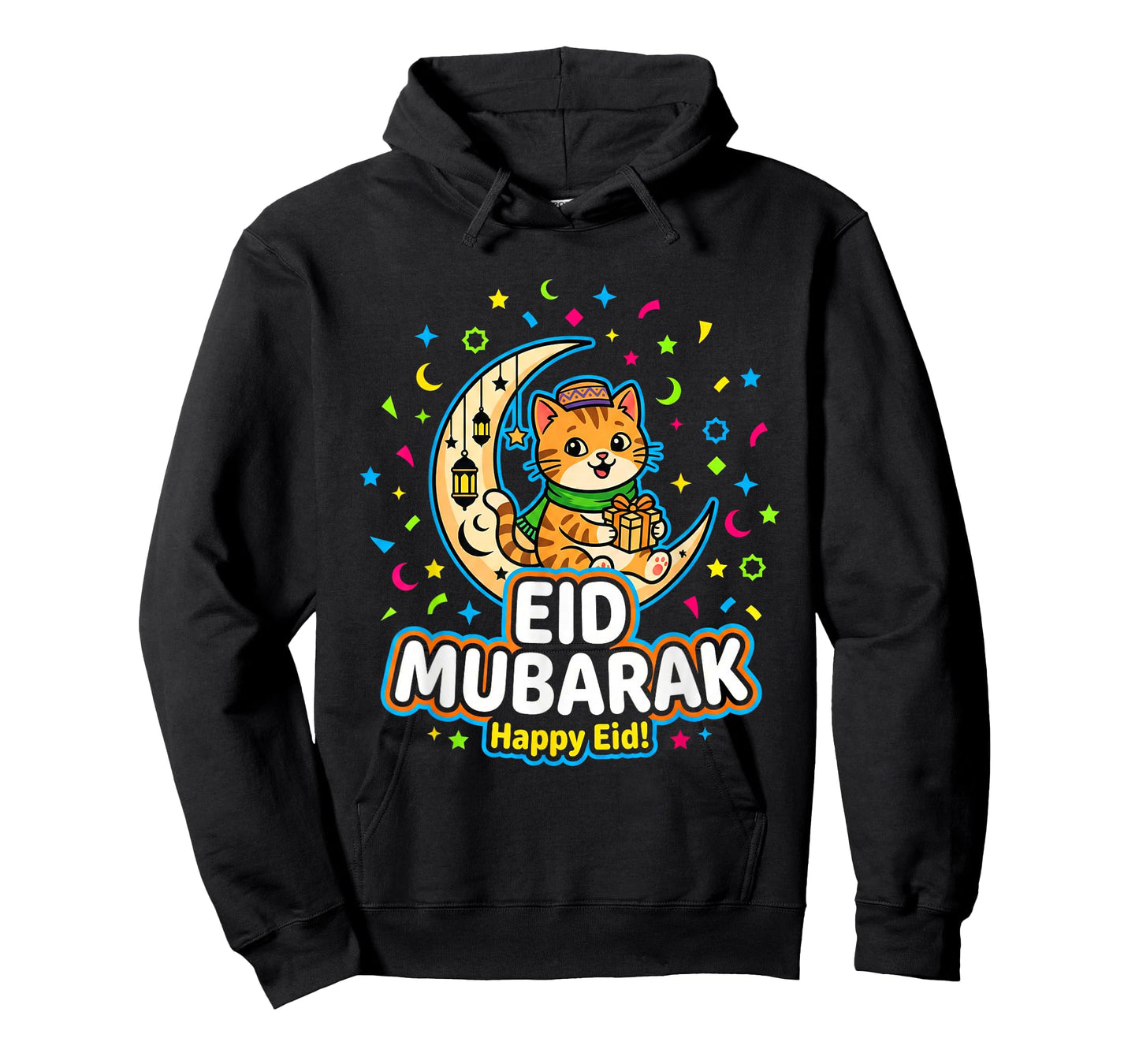 Happy Cat Eid Mubarak for Muslim Kids Eid al Fitr/al Adha T-Shirt