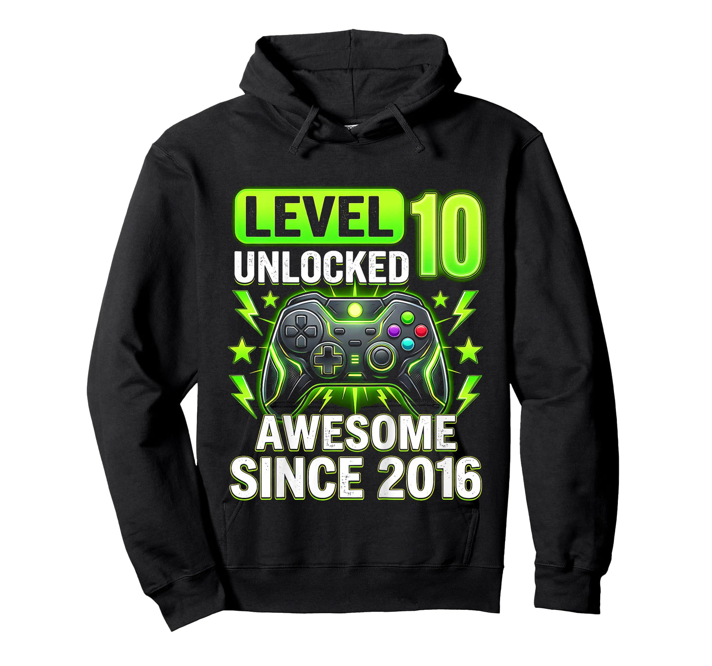 Kids 10th Birthday Gamer Level 10 Unlocked Awesome Since 2016 T-Shirt