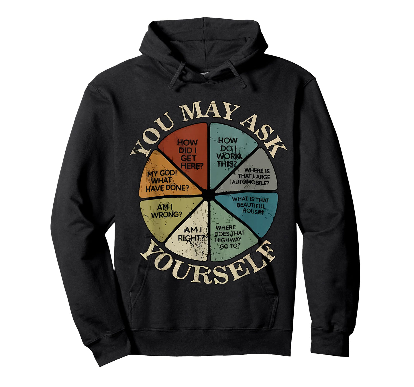 Vintage You May Ask Yourself Once in A Lifetime Pie Chart T-Shirt