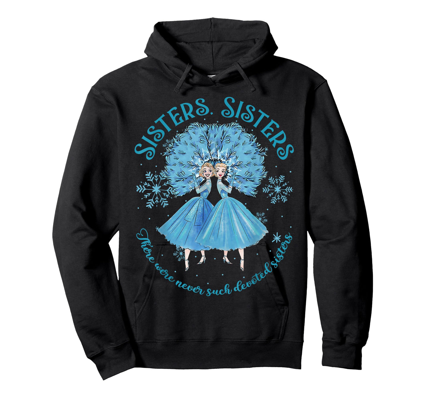 Devoted Sisters White Xmas Merry Christmas Snowflake Holiday T-Shirt