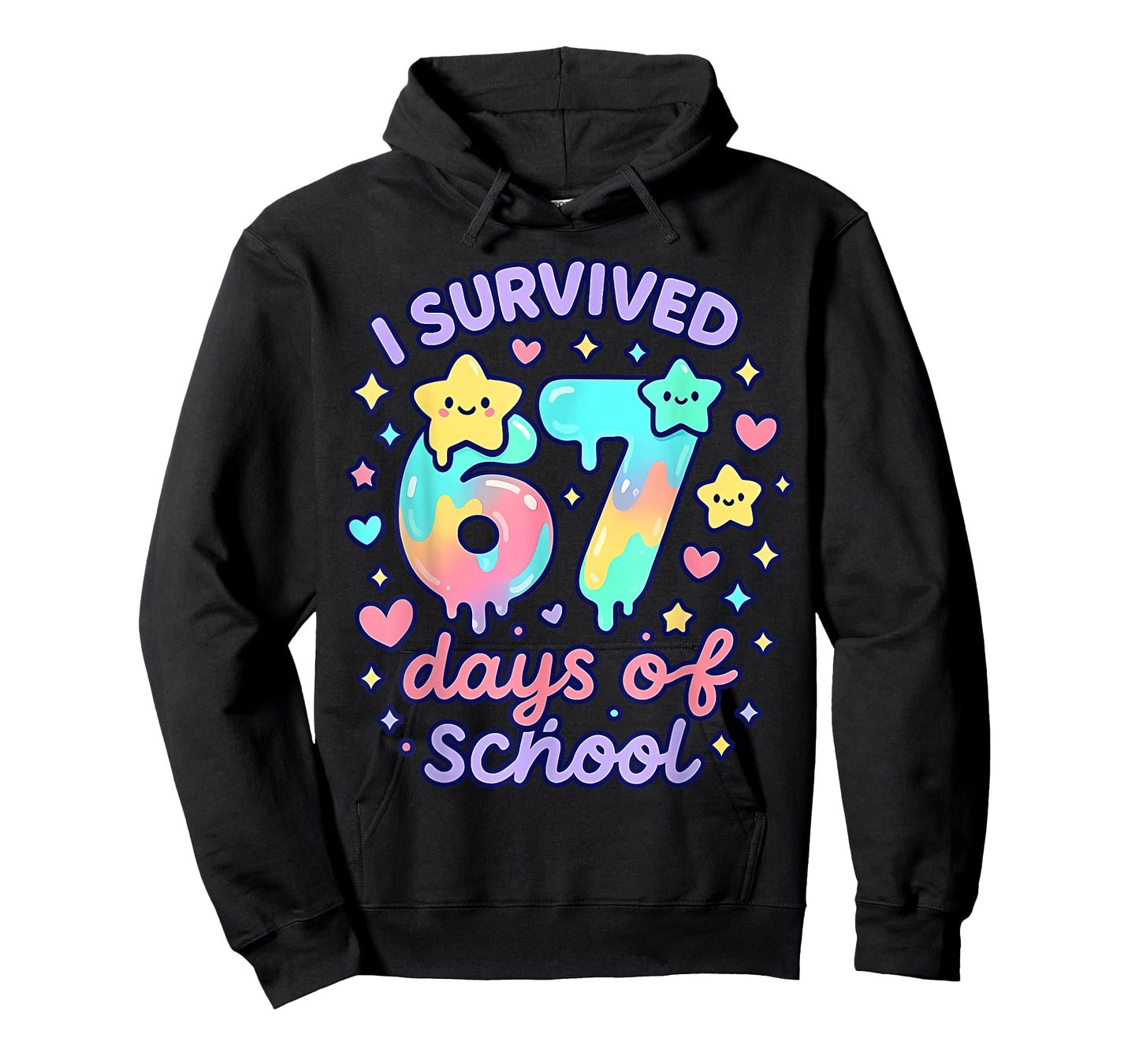 I Survived 67 Days of School Funny 67 Teachers Students Meme T-Shirt