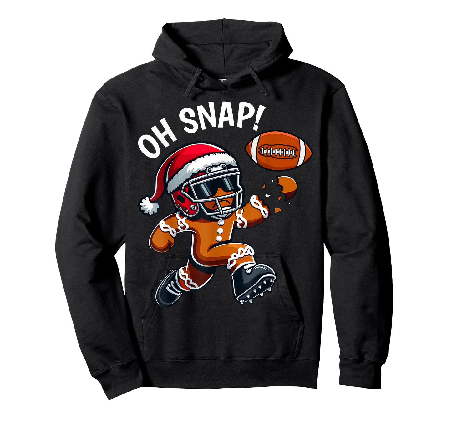 Oh Snap Gingerbreadman Football Christmas Shirts Boys Kids T-Shirt