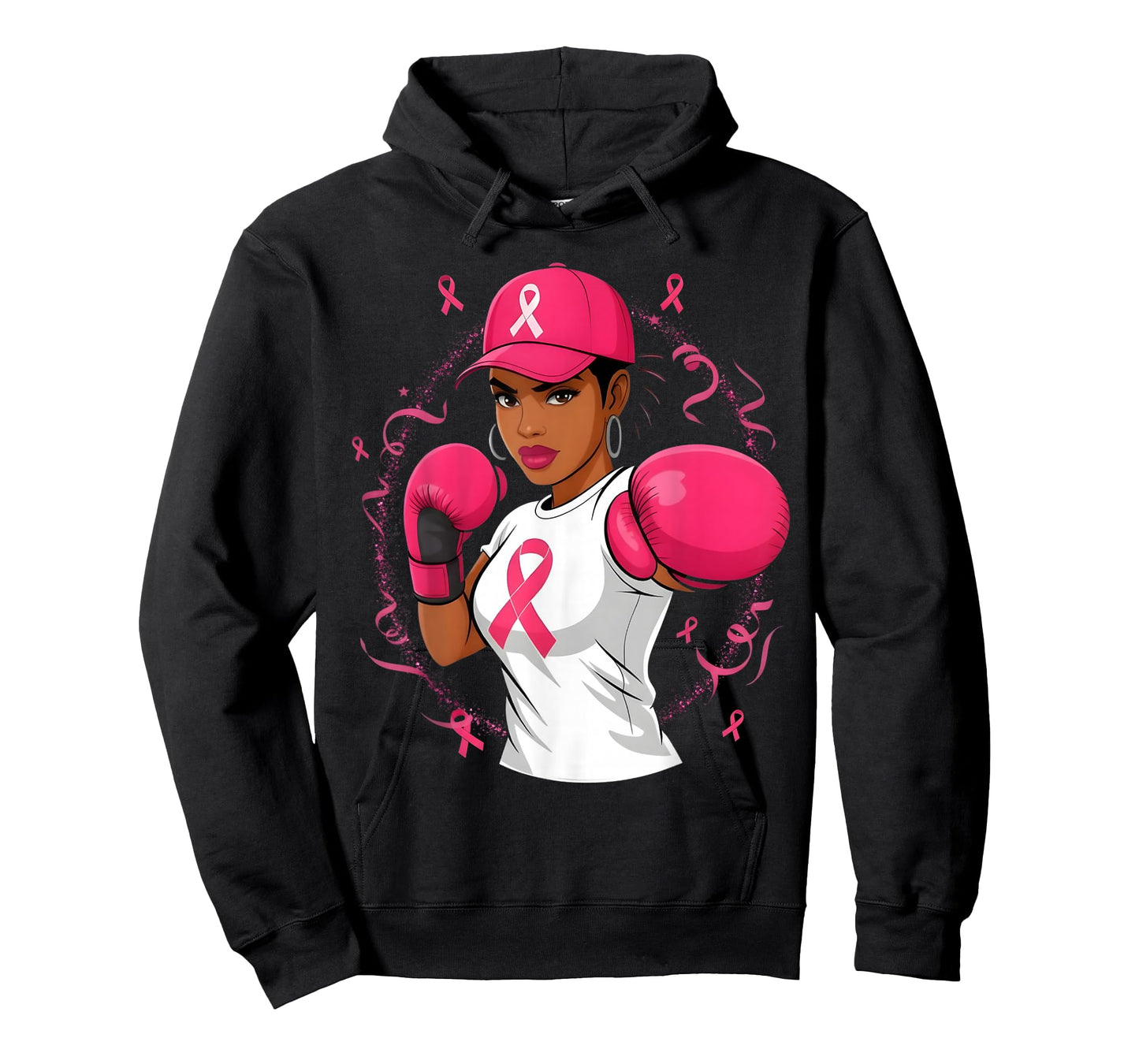 in October We Wear Pink Empower Black Women Breast Cancer T-Shirt