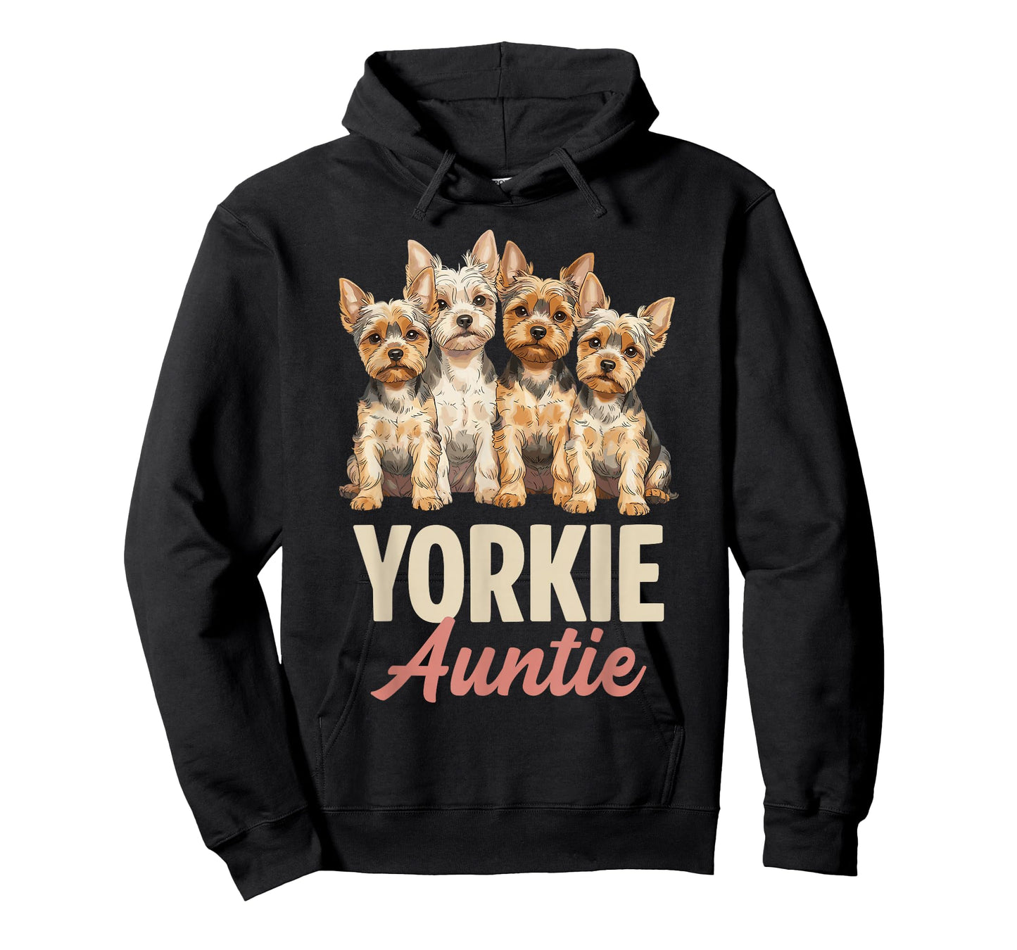 Yorkie Auntie Funny Puppy Owner Yorkshire Terrier Dog Lover T-Shirt