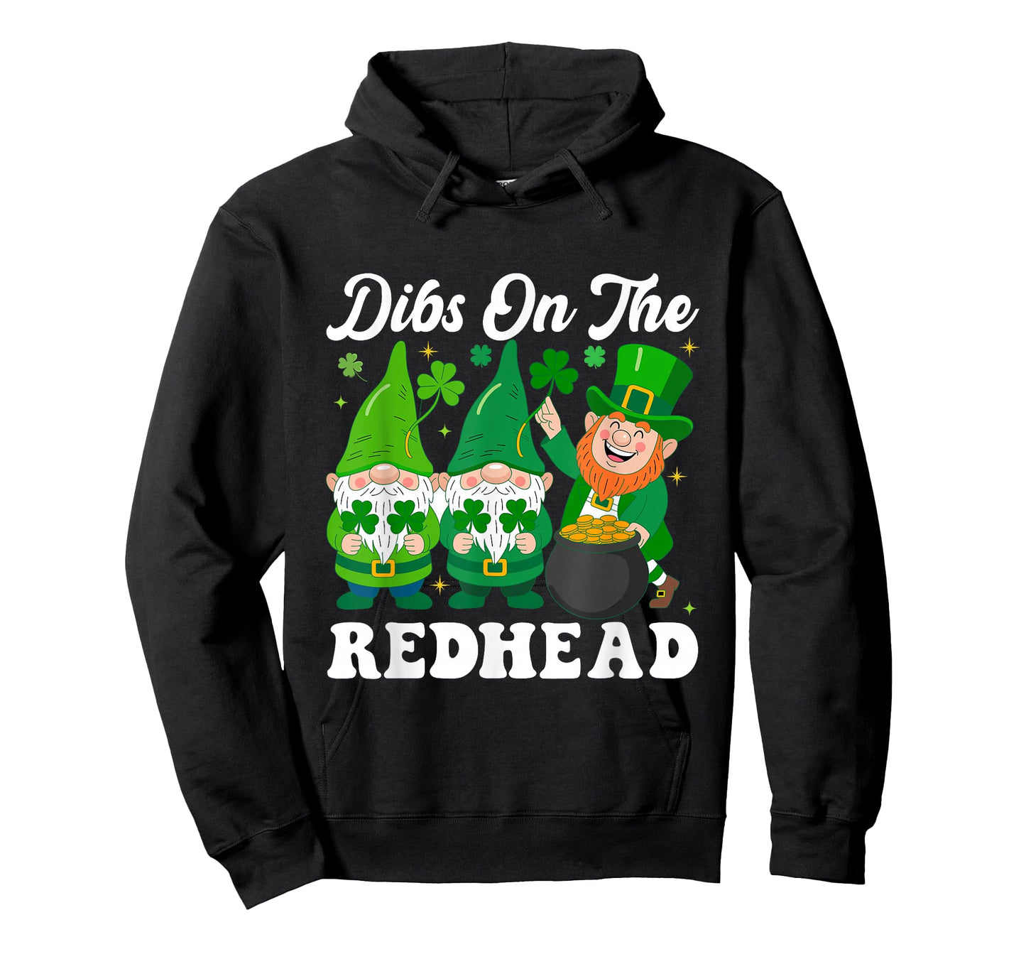 St Patricks Day Irish Shamrock Dibs On The Redhead Gnomies T-Shirt