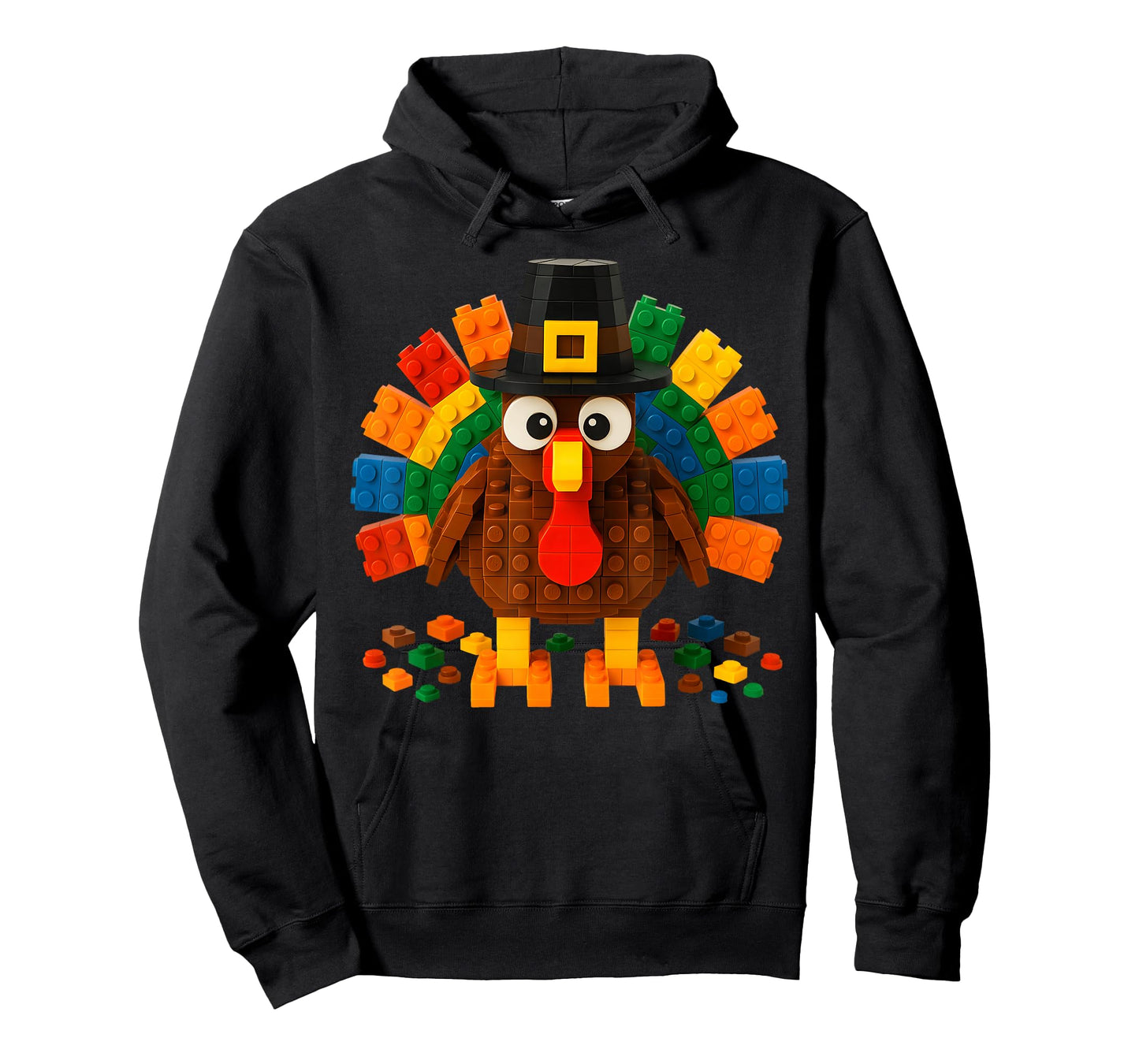 Master Builder Building Blocks Turkey Thanksgiving Men Boy T-Shirt