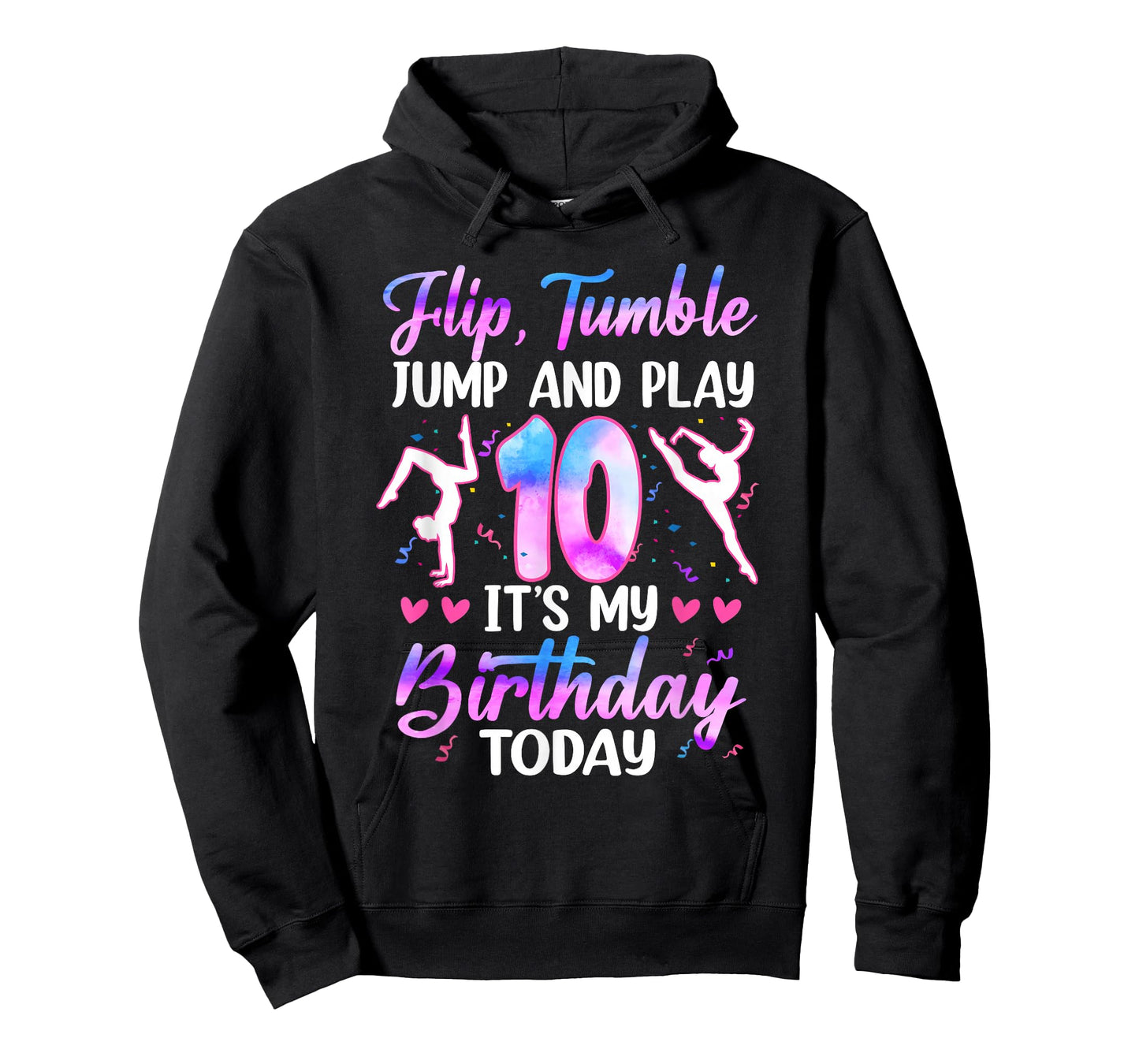 10 Year Old Girl Gymnast 10th Birthday Gymnastics Theme T-Shirt