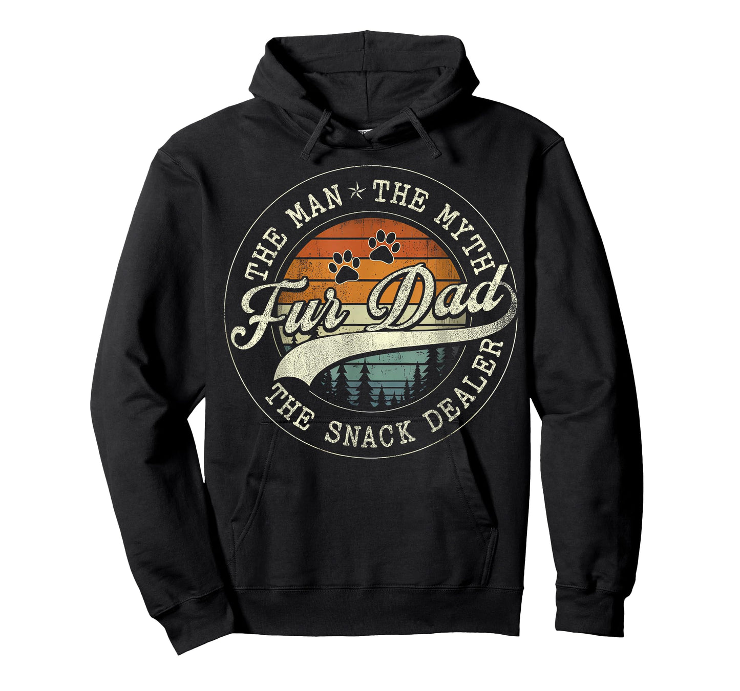 Fur Dad The Myth The Snack Dealer Fathers Day Dog Dad Men T-Shirt