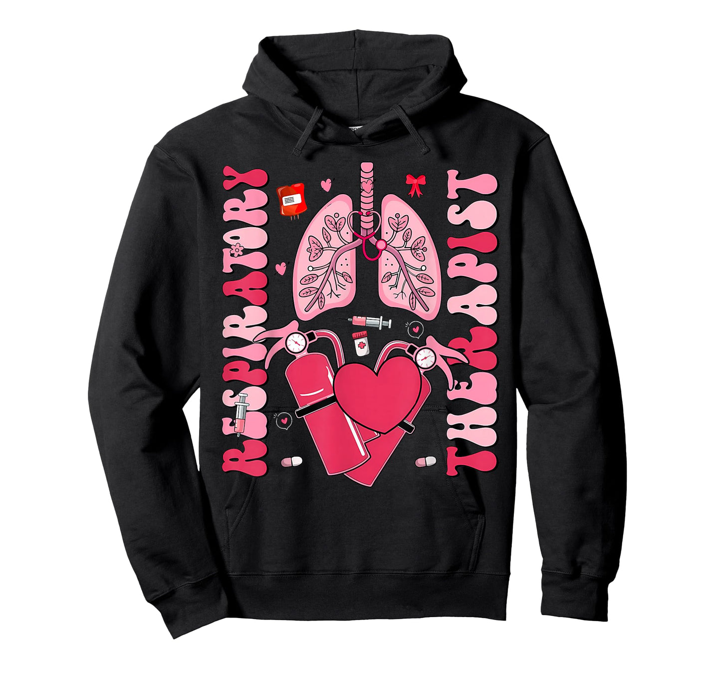 Lung Hearts Respiratory Therapist Valentine Day Pulmonology T-Shirt