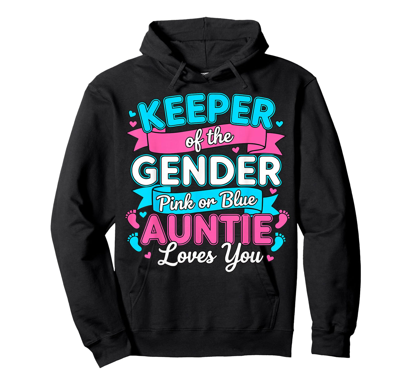 Keeper of The Gender Loves Aunt You Auntie Baby Announcement T-Shirt