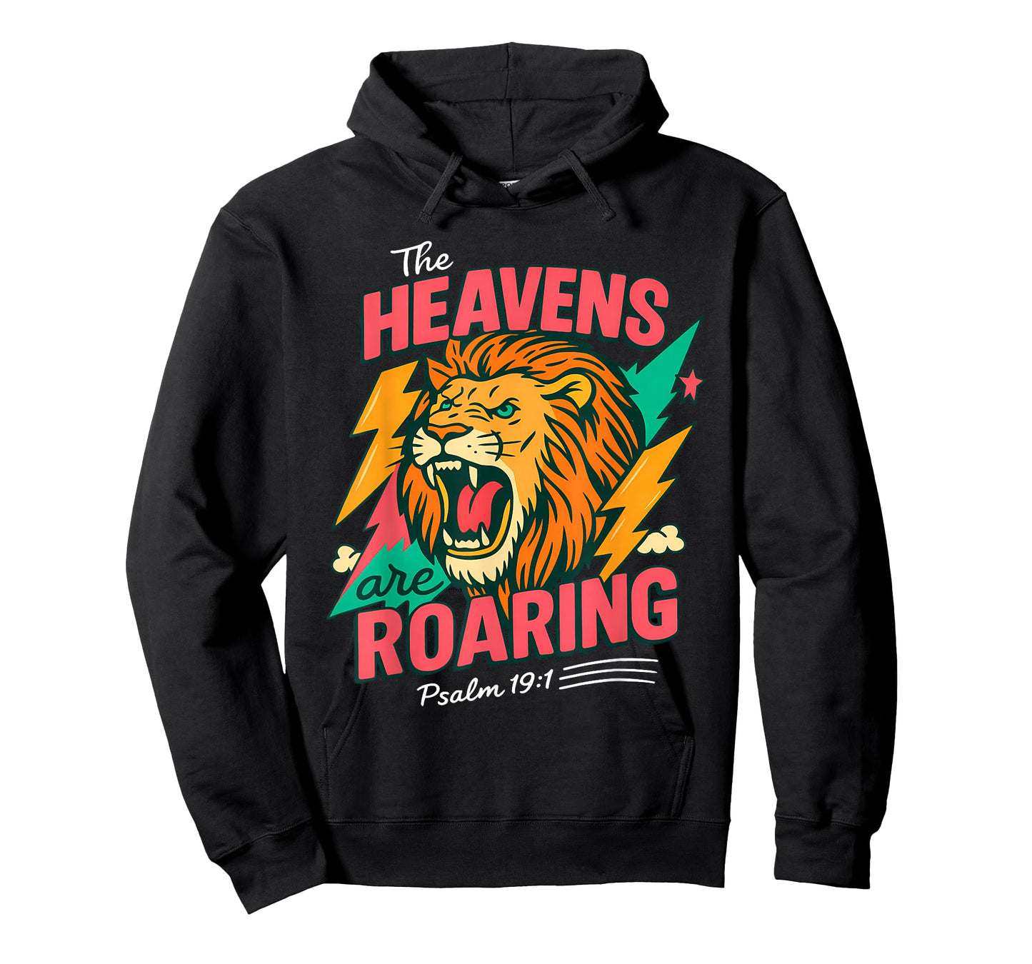 The Heavens are Roaring Psalm 19:1 Lion Christian Faith T-Shirt
