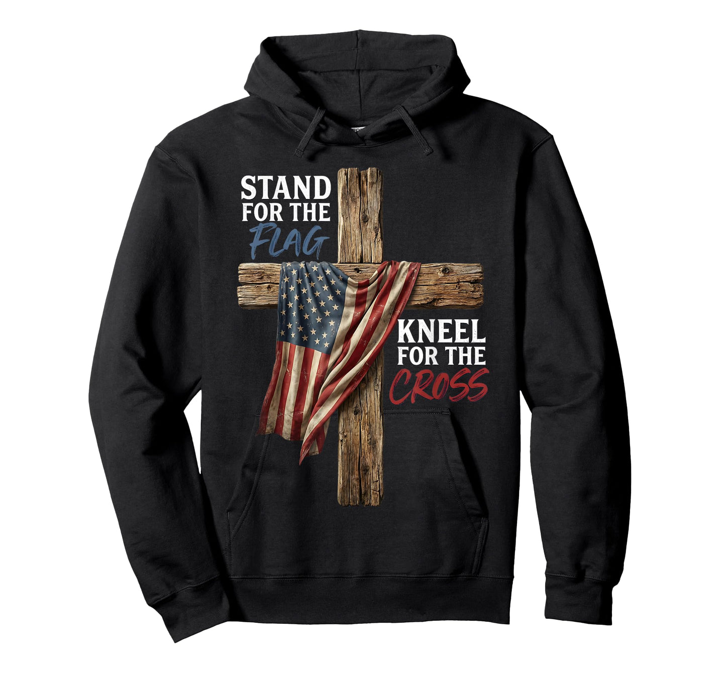 Stand for The Flag Kneel for The Cross American Flag T-Shirt