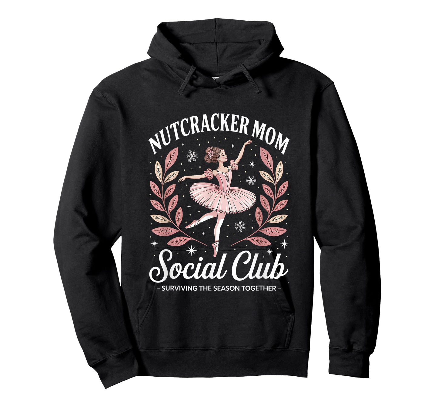 Nutcracker Mom Social Club Ballet Holiday Design T-Shirt