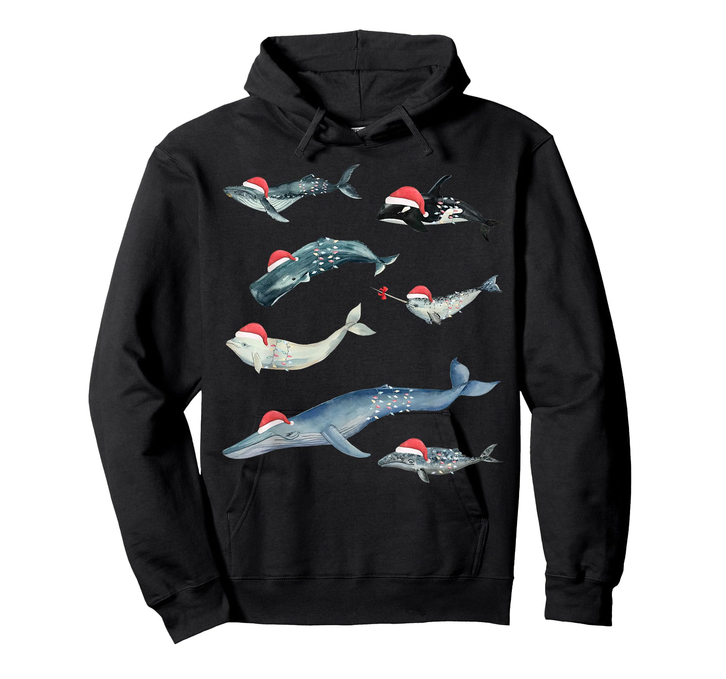 Cute Sea Creatures Whales Orca Christmas Ocean Animal Lovers T-Shirt