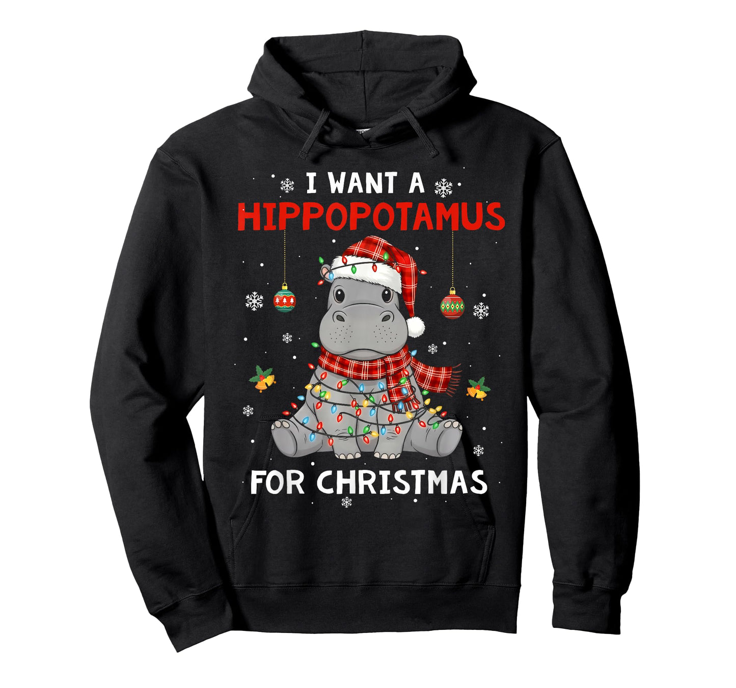 I Want A Hippopotamus for Christmas Xmas Hippo for Kid Women T-Shirt