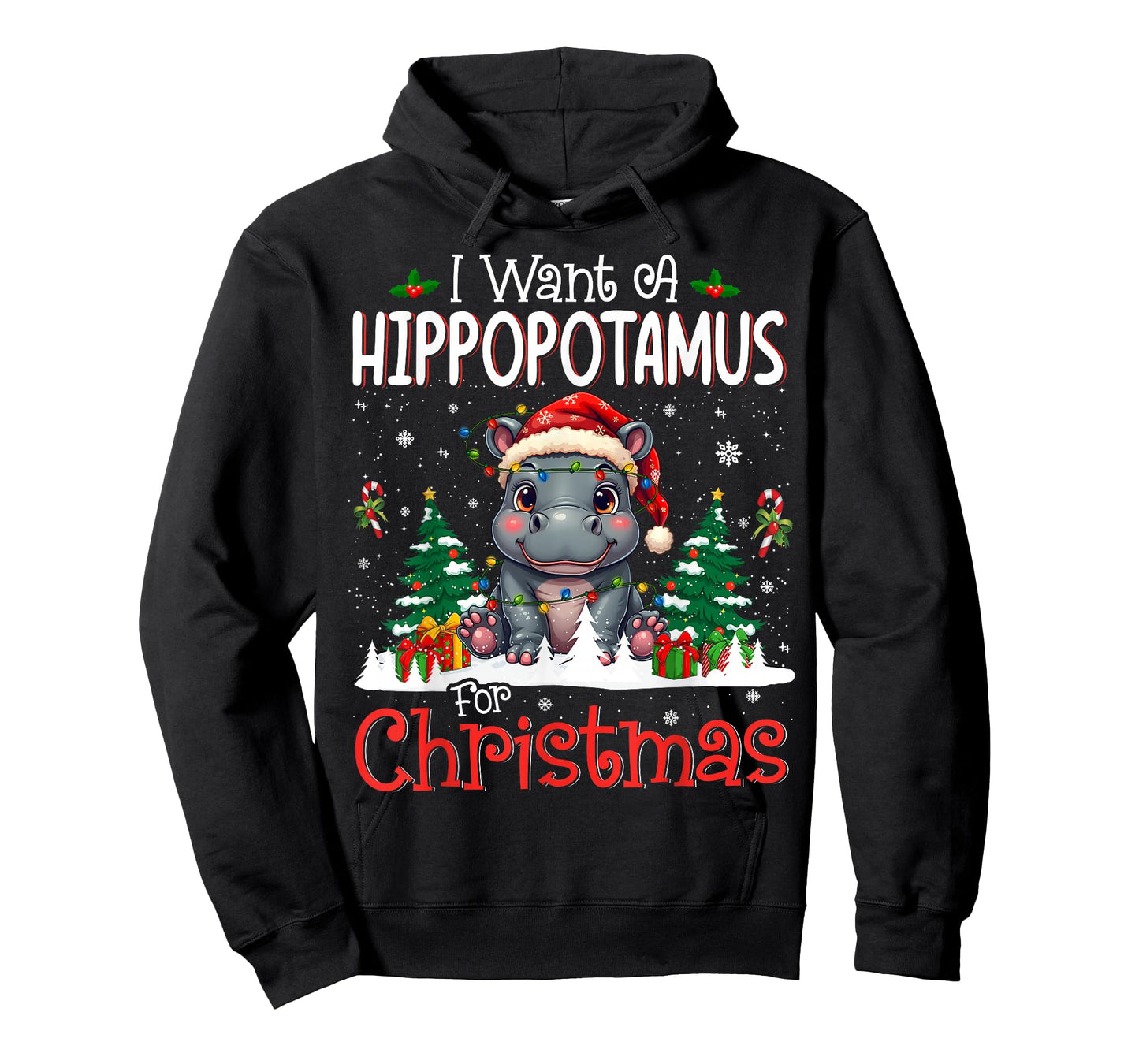 I Want A Hippopotamus for Christmas Xmas Hippo for Kid Women T-Shirt