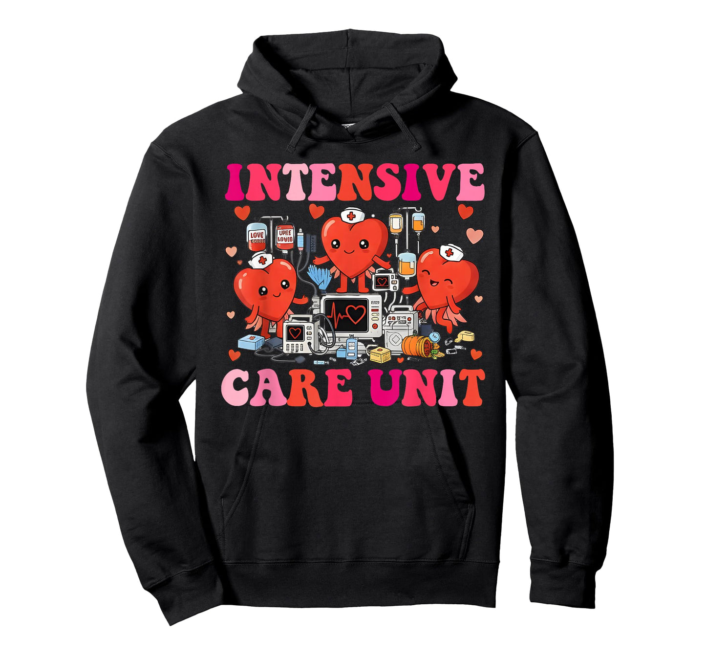 Valentines Day Nurse Intensive Care Unit ICU Nurse T-Shirt