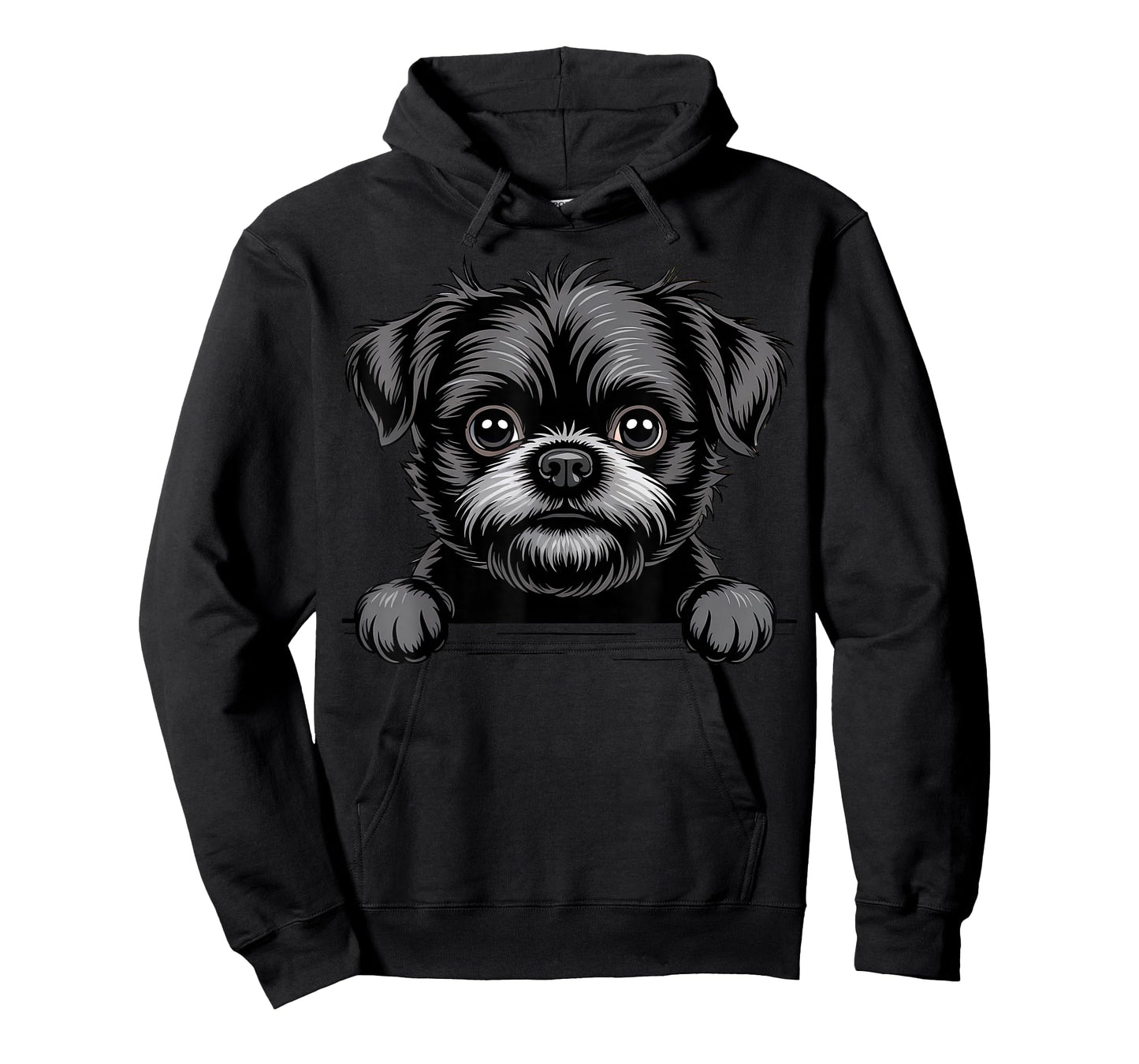 Affenpinscher Funny Peeking Pocket Puppy Monkey Dog Lover T-Shirt
