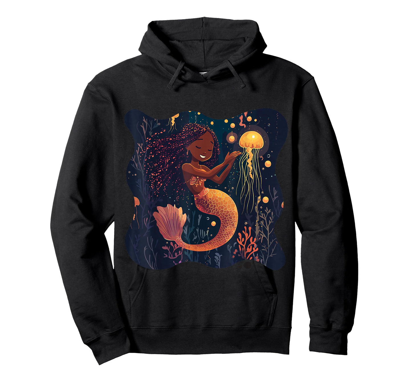 Black Mermaid Braids Girls Kids Toddler Women Birthday Gift T-Shirt
