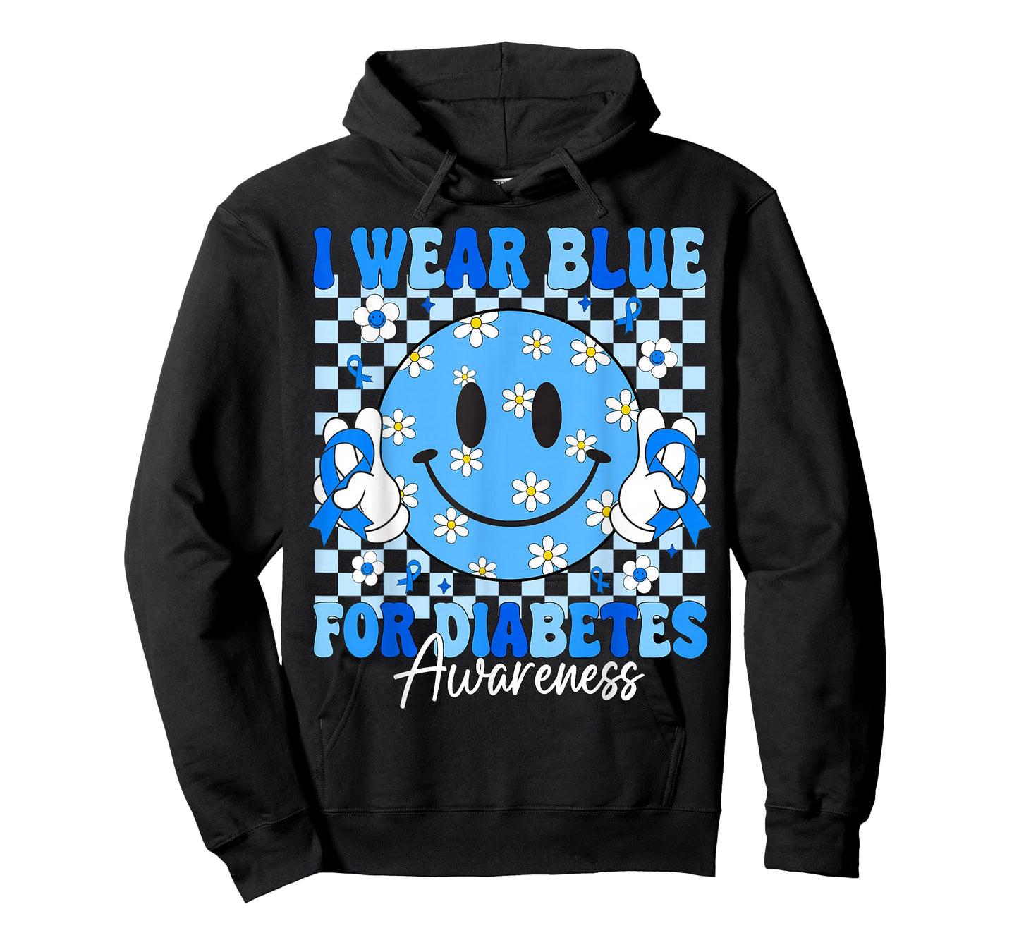 I Wear Blue for Diabetes Awareness Support Squads Men Women T-Shirt