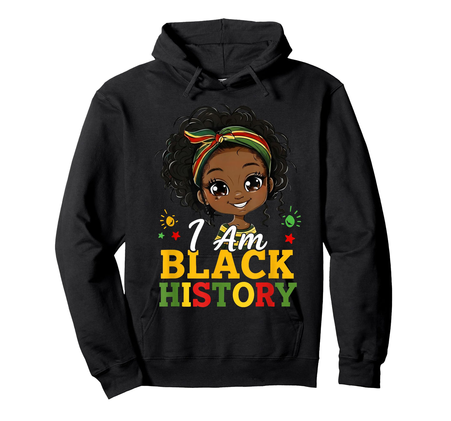 I Am Black History Month African American Black Girl Kid T-Shirt