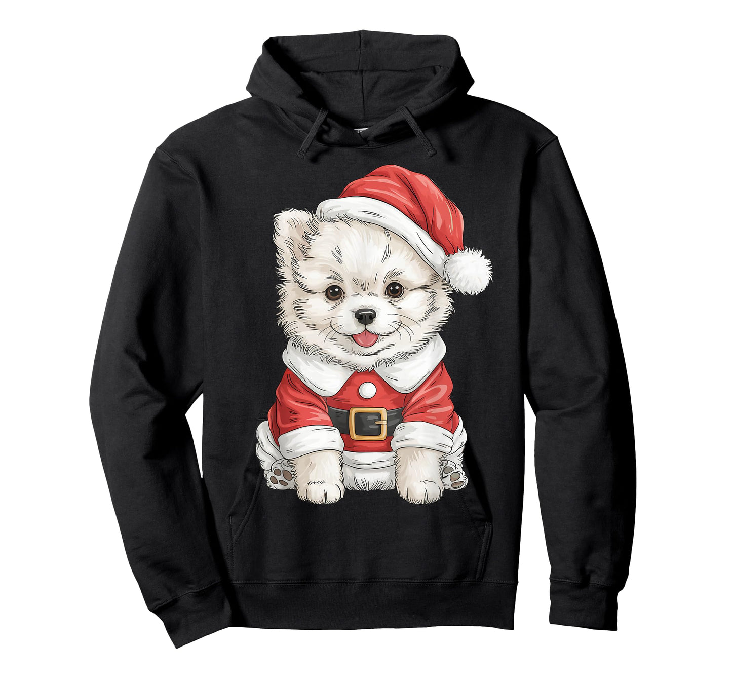Cute Christmas Pomeranian Santa Pom Dog Lover T-Shirt